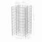 vidaXL Συρματοκιβώτιο - Γλάστρα Υπερυψωμένη 50 x 50 x 100 εκ. Ατσάλινη