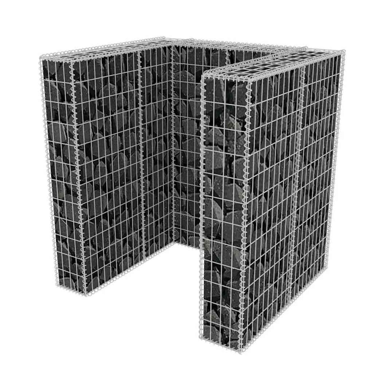 vidaXL Πλαίσιο Μονό για Κάδο Απορριμμάτων 110x100x120 εκ. Ατσάλινο