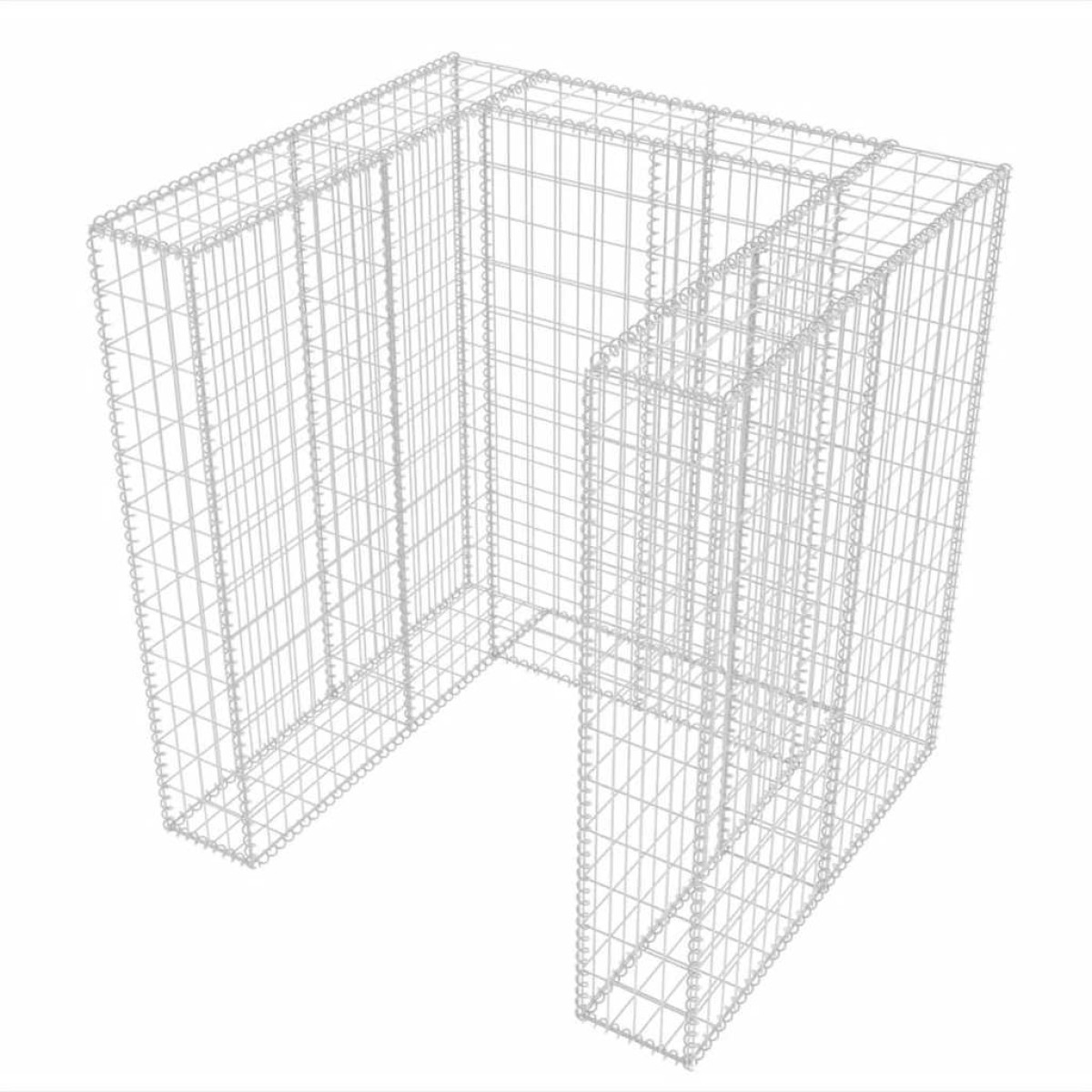 vidaXL Πλαίσιο Μονό για Κάδο Απορριμμάτων 110x100x120 εκ. Ατσάλινο