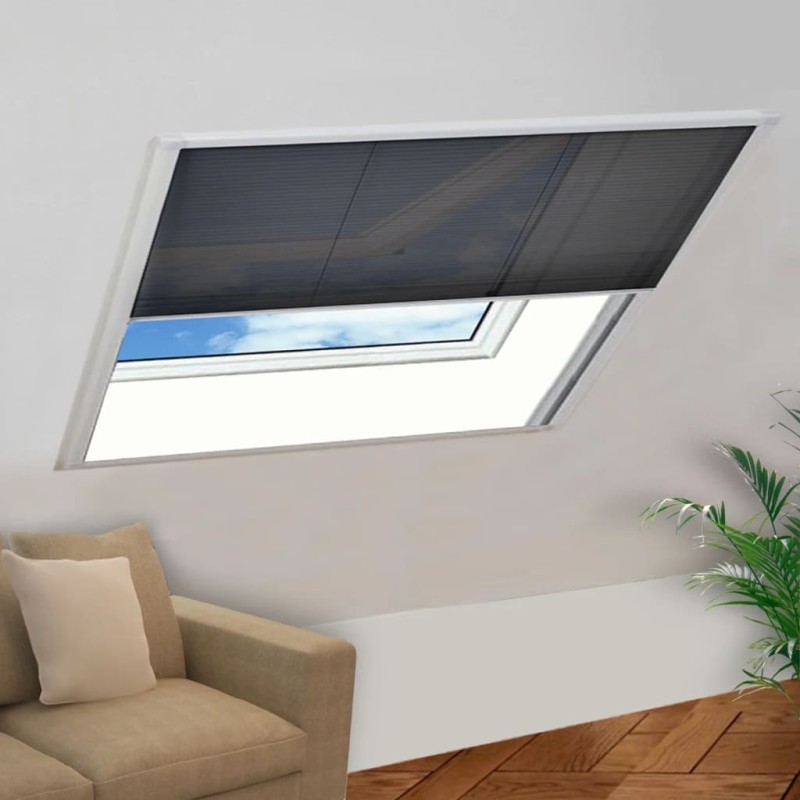 vidaXL Σήτα Παραθύρου Πλισέ 120 x 120 εκ. από Αλουμίνιο