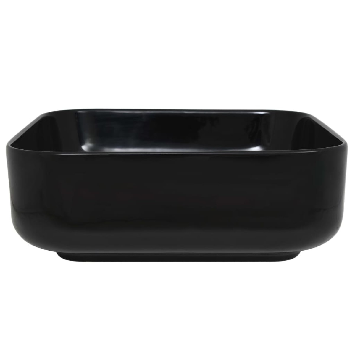 vidaXL Νιπτήρας Τετράγωνος Μαύρος 38 x 38 x 13,5 εκ. Κεραμικός