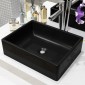 vidaXL Νιπτήρας Ορθογώνιος Μαύρος 41 x 30 x 12 εκ. Κεραμικός