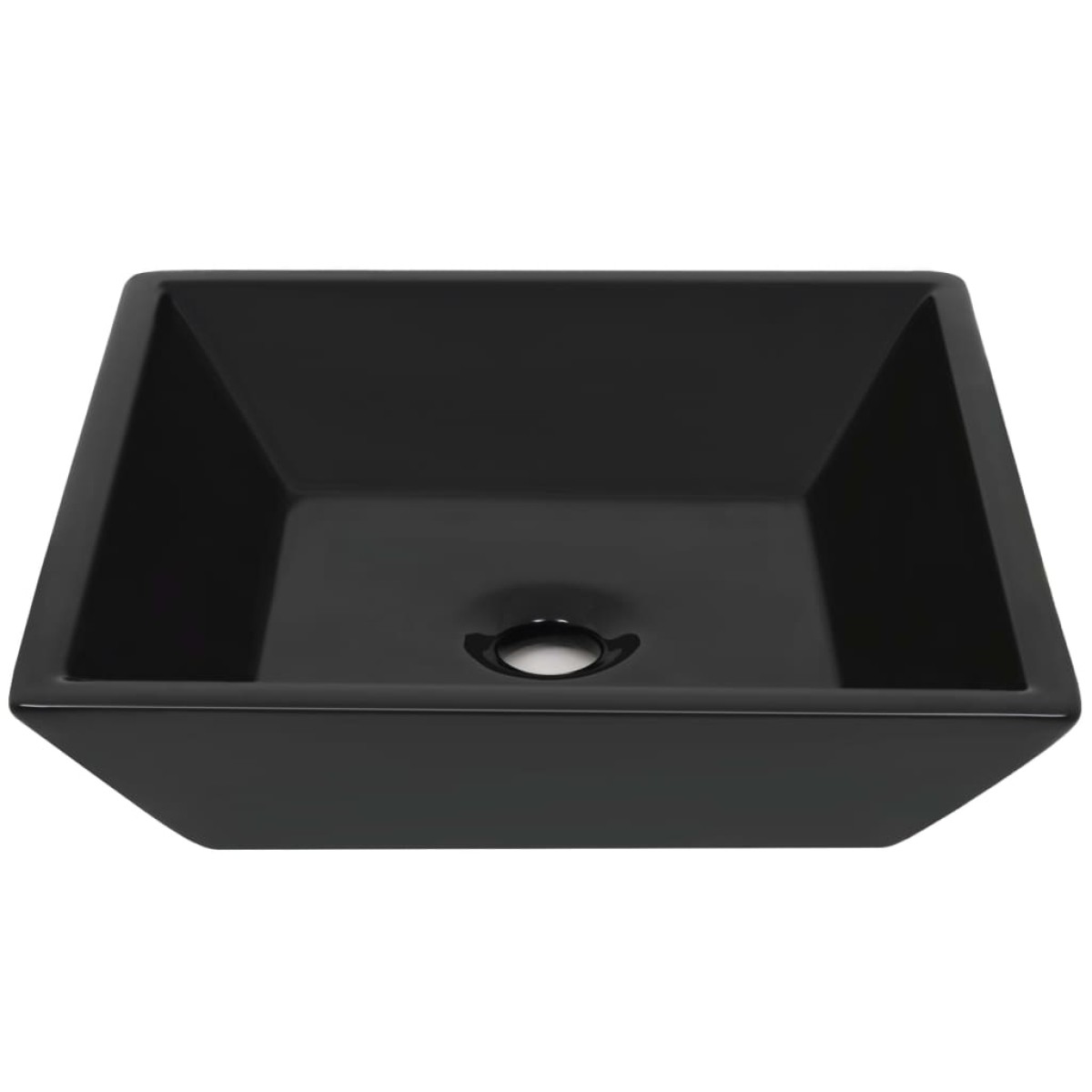 vidaXL Νιπτήρας Τετράγωνος Μαύρος 41,5 x 41,5 x 12 εκ. Κεραμικός