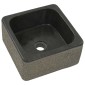 vidaXL Νιπτήρας Μαύρος 30 x 30 x 15 εκ. από Riverstone