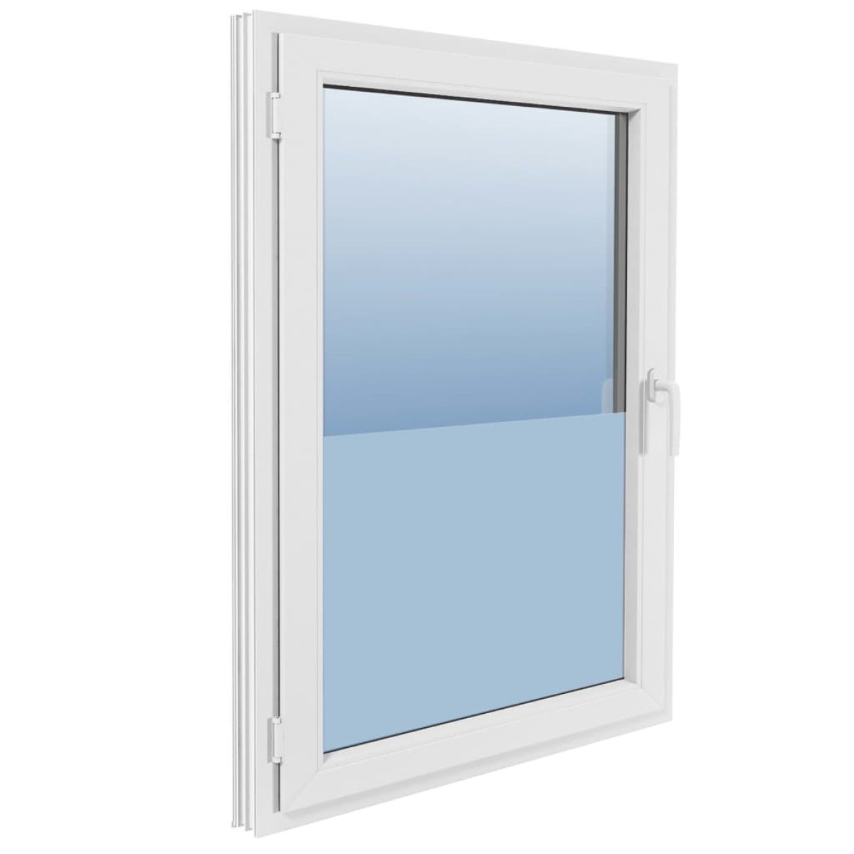 vidaXL Μεμβράνη Παραθύρου Αυτοκόλλητη Εφέ Αμμοβολής Γαλακτερή 0,9x100μ