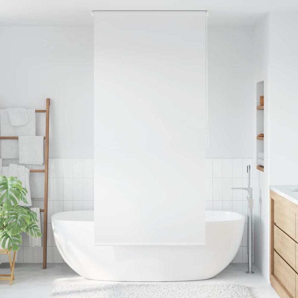 vidaXL Κουρτίνα Μπάνιου Ρολό Λευκή 100 x 240 εκ.