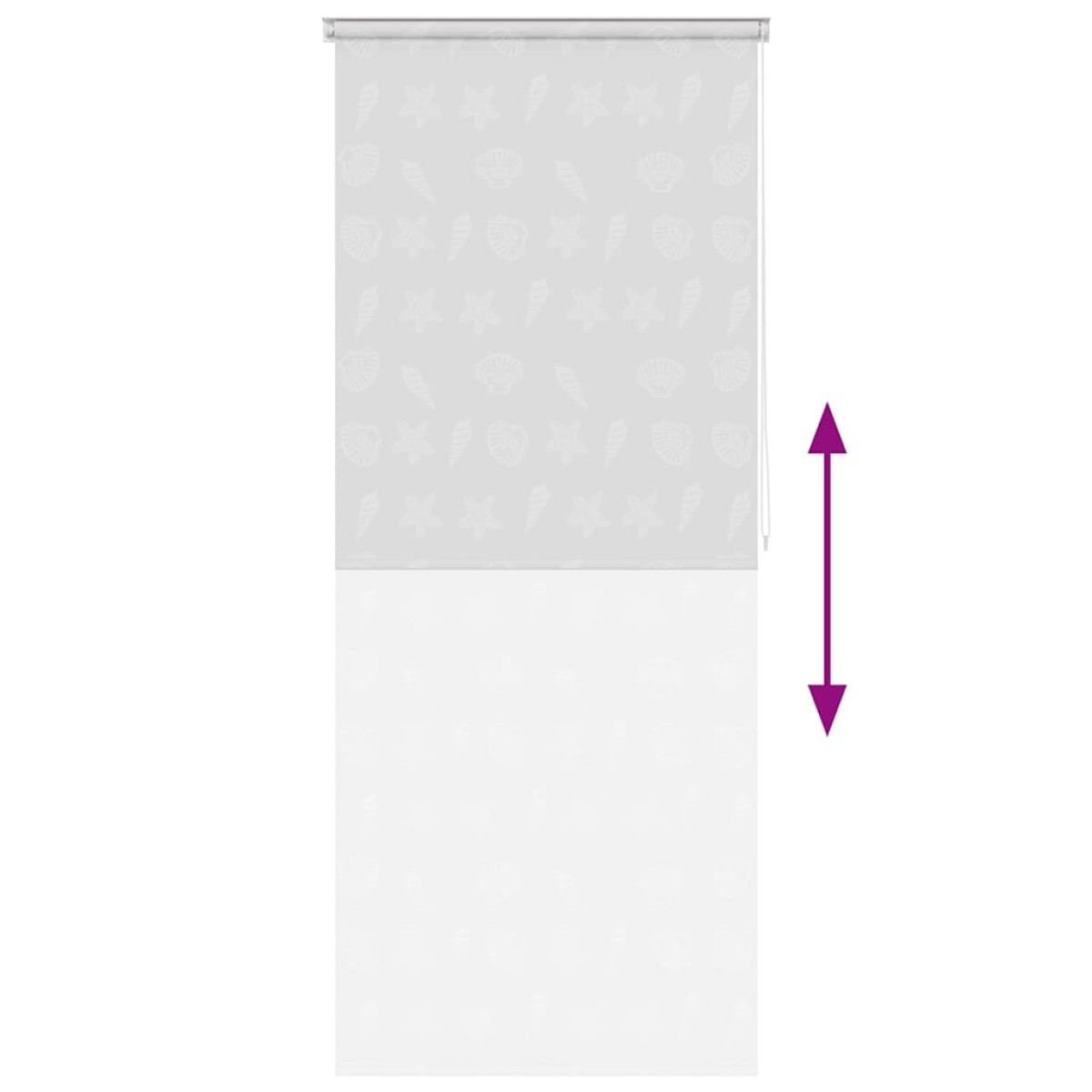 vidaXL Κουρτίνα Μπάνιου Ρολό Αστερίας 100 x 240 εκ.