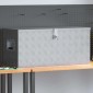 vidaXL Κουτί Αποθήκευσης Ασημί 90,5 x 35 x 40 εκ. Αλουμινίου