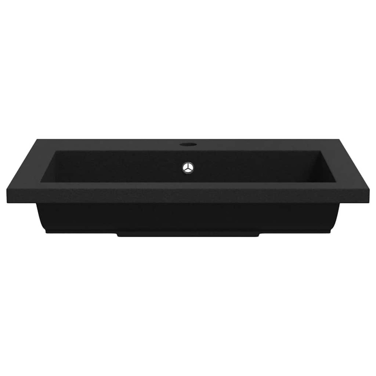 vidaXL Νιπτήρας Μαύρος 600 x 450 x 120 χιλ. Γρανιτένιος