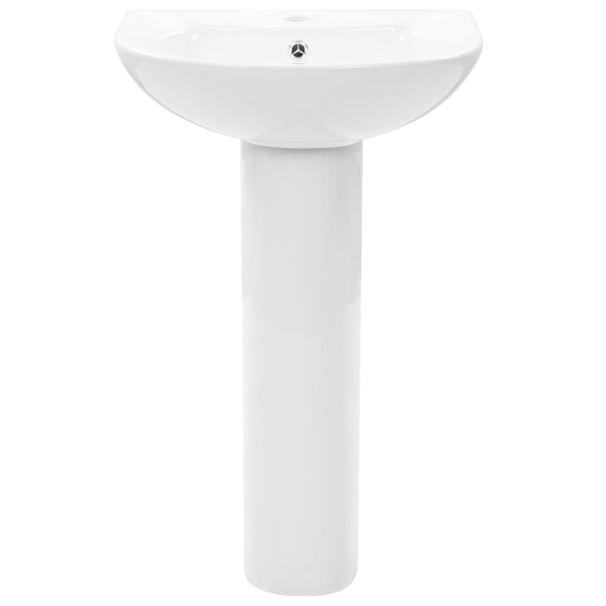 vidaXL Νιπτήρας Επιδαπέδιος με Κολόνα Λευκός 520x440x190 χιλ Κεραμικός