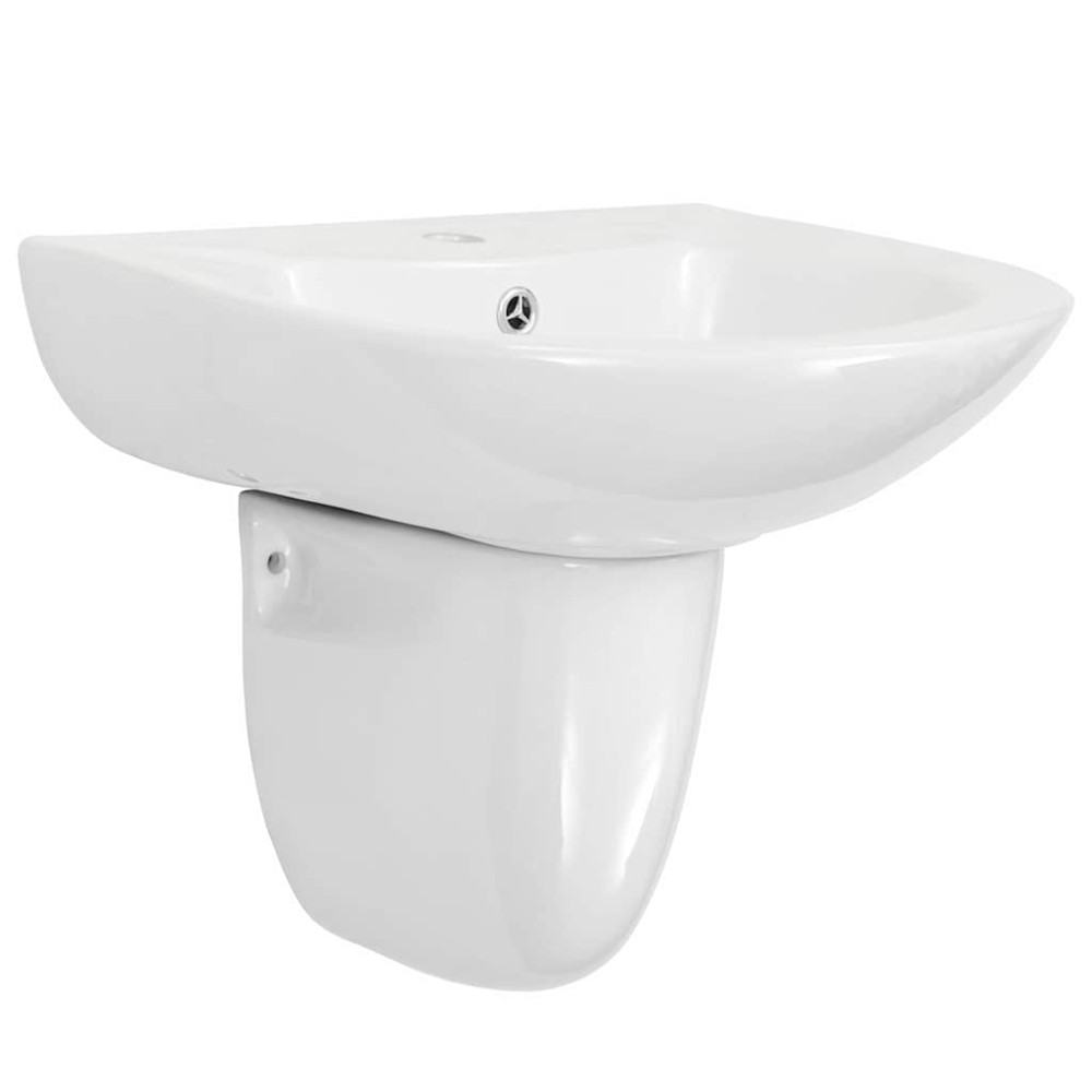 vidaXL Λεκάνη Λευκό 52 x 45 x 49 εκ Γυαλιστερή Κεραμική