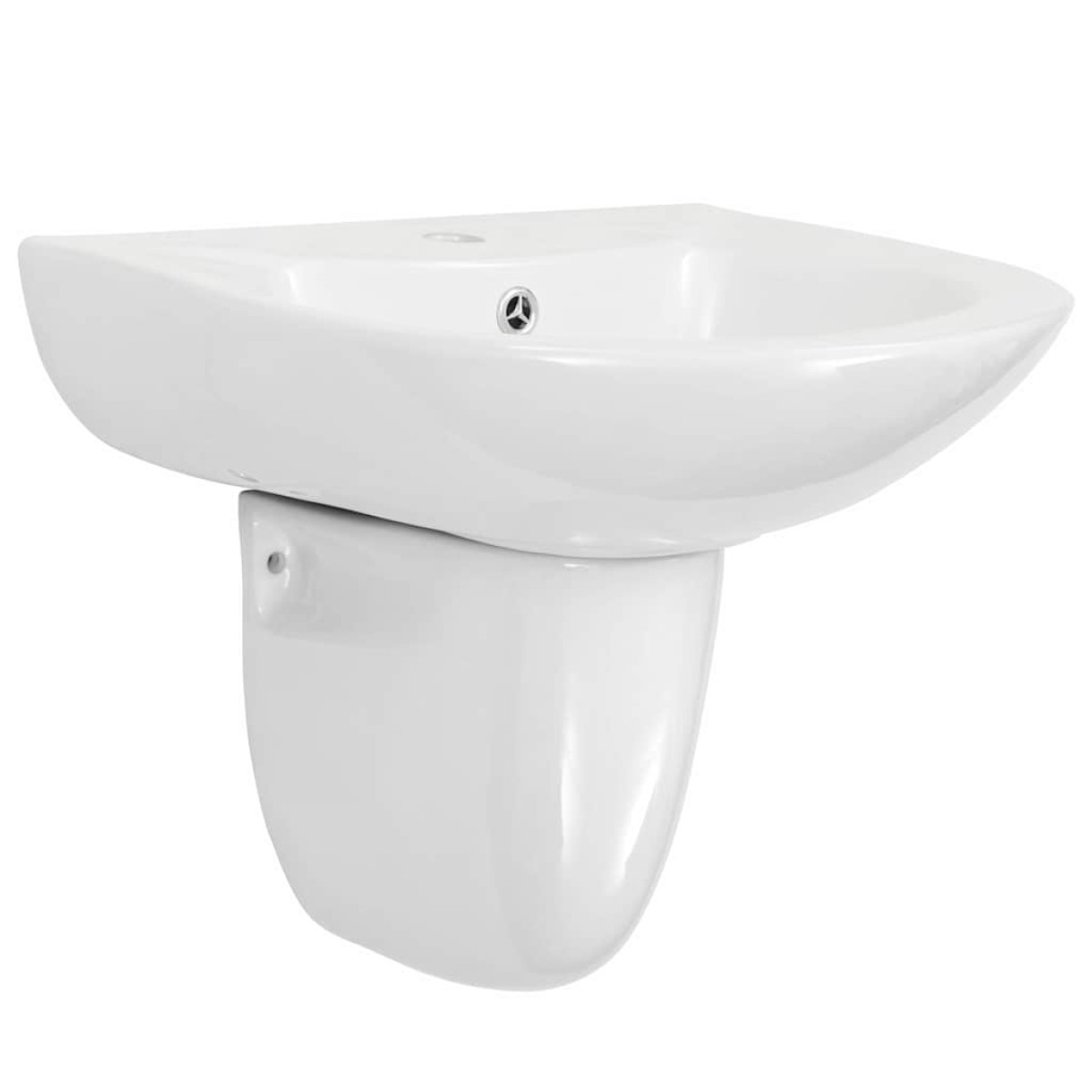 vidaXL Λεκάνη Λευκό 52 x 45 x 49 εκ Γυαλιστερή Κεραμική
