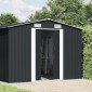 vidaXL Αποθήκη Κήπου Ανθρακί 257 x 489 x 181 εκ. από Μέταλλο