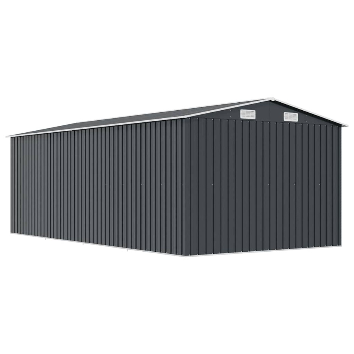 vidaXL Αποθήκη Κήπου Ανθρακί 257 x 489 x 181 εκ. από Μέταλλο