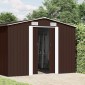 vidaXL Αποθήκη Κήπου Καφέ 257 x 489 x 181 εκ. από Μέταλλο