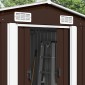 vidaXL Αποθήκη Κήπου Καφέ 257 x 489 x 181 εκ. από Μέταλλο