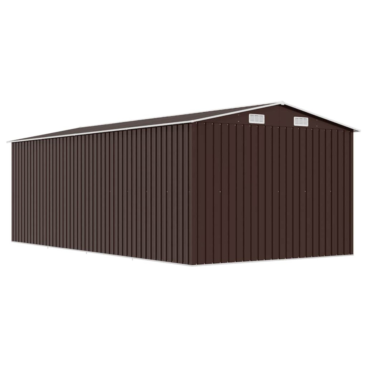 vidaXL Αποθήκη Κήπου Καφέ 257 x 489 x 181 εκ. από Μέταλλο