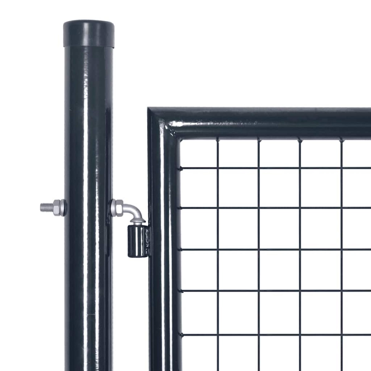 vidaXL Πόρτα Περίφραξης με Πλέγμα Γκρι 289 x 100 εκ. Γαλβαν. Χάλυβας
