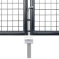 vidaXL Πόρτα Περίφραξης με Πλέγμα Γκρι 289 x 100 εκ. Γαλβαν. Χάλυβας