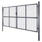 vidaXL Πόρτα Περίφραξης με Πλέγμα Γκρι 289 x 150 εκ. Γαλβαν. Χάλυβας