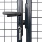 vidaXL Πόρτα Περίφραξης με Πλέγμα Γκρι 289 x 150 εκ. Γαλβαν. Χάλυβας