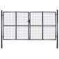 vidaXL Πόρτα Περίφραξης με Πλέγμα Γκρι 289 x 150 εκ. Γαλβαν. Χάλυβας