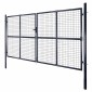 vidaXL Πόρτα Περίφραξης με Πλέγμα Γκρι 289 x 175 εκ. Γαλβαν. Χάλυβας