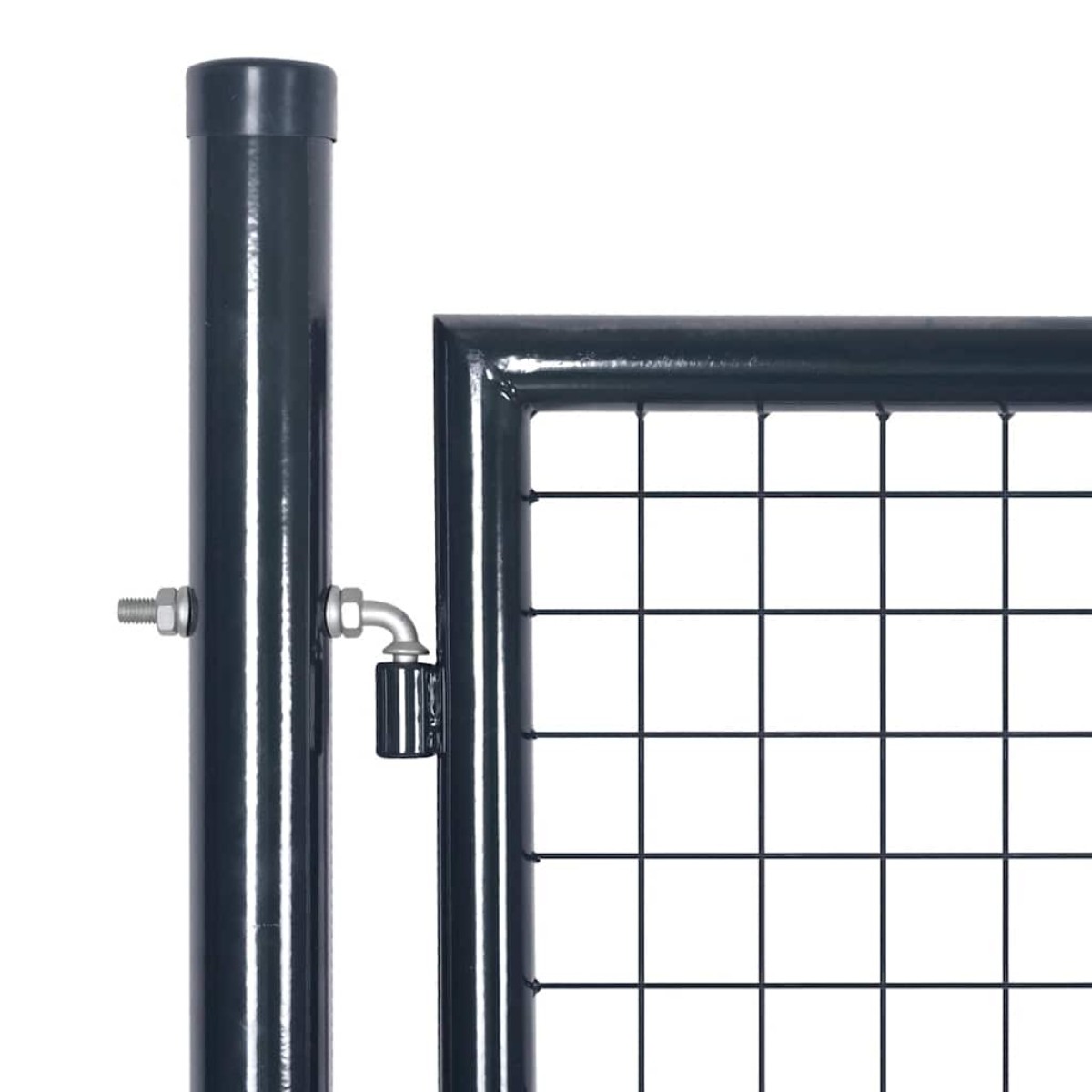 vidaXL Πόρτα Περίφραξης με Πλέγμα Γκρι 289 x 200 εκ. Γαλβαν. Χάλυβας