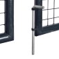vidaXL Πόρτα Περίφραξης με Πλέγμα Γκρι 289 x 200 εκ. Γαλβαν. Χάλυβας