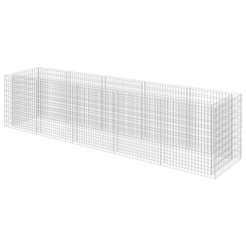 vidaXL Συρματοκιβώτιο-Γλάστρα Υπερυψωμένη 450x90x100 εκ. Γαλβ. Χάλυβας