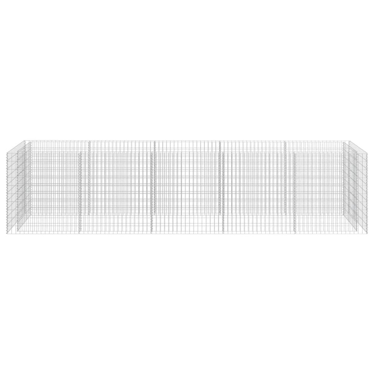 vidaXL Συρματοκιβώτιο-Γλάστρα Υπερυψωμένη 450x90x100 εκ. Γαλβ. Χάλυβας