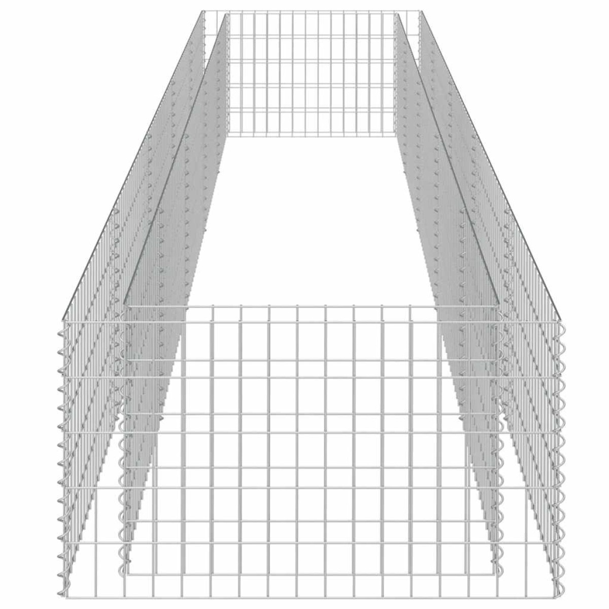 vidaXL Συρματοκιβώτιο-Γλάστρα Υπερυψωμένη 450x90x50 εκ. Γαλβ. Χάλυβας