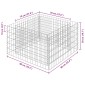 vidaXL Συρματοκιβώτιο-Γλάστρα Υπερυψωμένη 90x90x50 εκ. Γαλβ. Χάλυβας