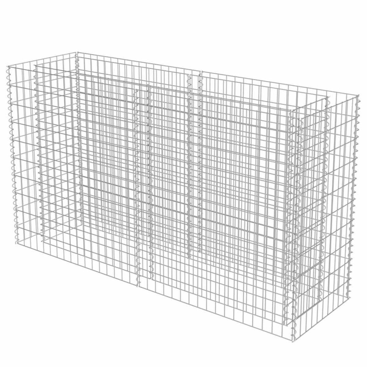 vidaXL Συρματοκιβώτιο-Γλάστρα Υπερυψωμένη 180x50x100 εκ. Γαλβ. Χάλυβας