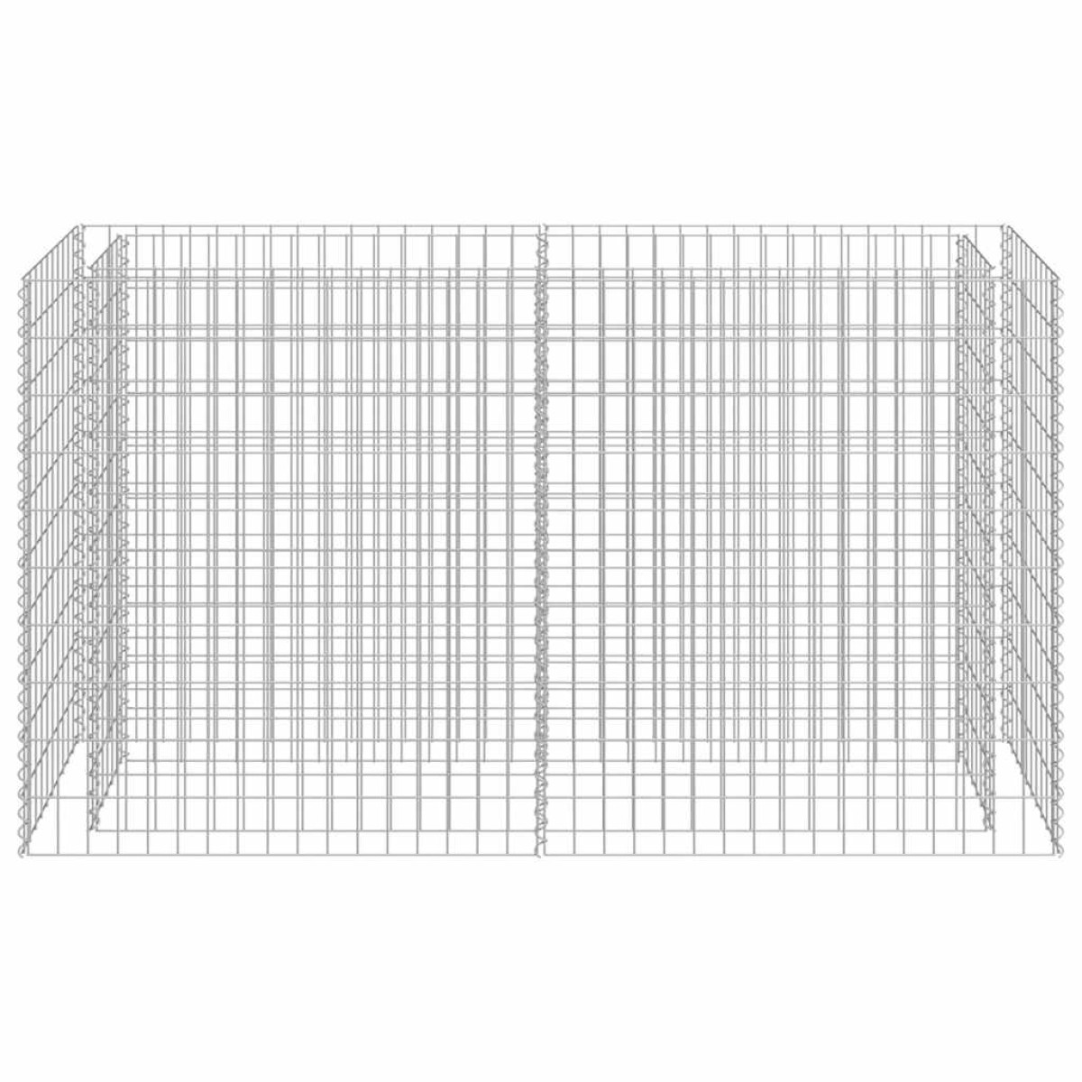 vidaXL Συρματοκιβώτιο-Γλάστρα Υπερυψωμένη 180x50x100 εκ. Γαλβ. Χάλυβας