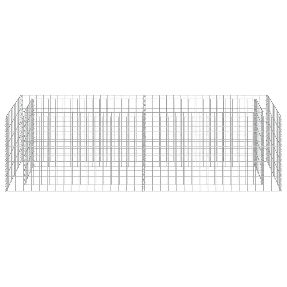 vidaXL Συρματοκιβώτιο-Γλάστρα Υπερυψωμένη 180x50x50 εκ. Γαλβ. Χάλυβας