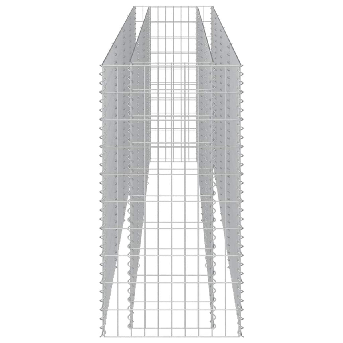 vidaXL Συρματοκιβώτιο-Γλάστρα Υπερυψωμένη 360x50x100 εκ. Γαλβ. Χάλυβας