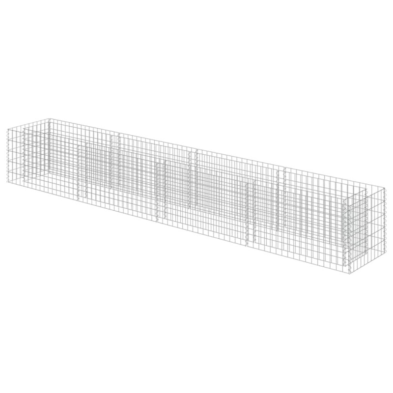vidaXL Συρματοκιβώτιο-Γλάστρα Υπερυψωμένη 360x50x50 εκ. Γαλβ. Χάλυβας