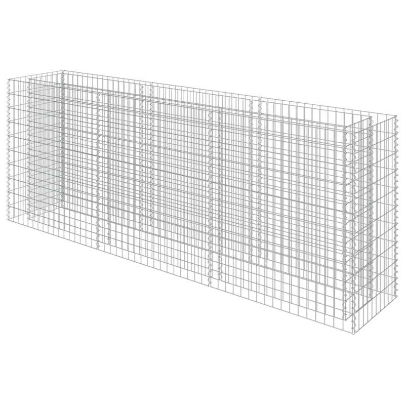 vidaXL Συρματοκιβώτιο-Γλάστρα Υπερυψωμένη 270x50x100 εκ. Γαλβ. Χάλυβας
