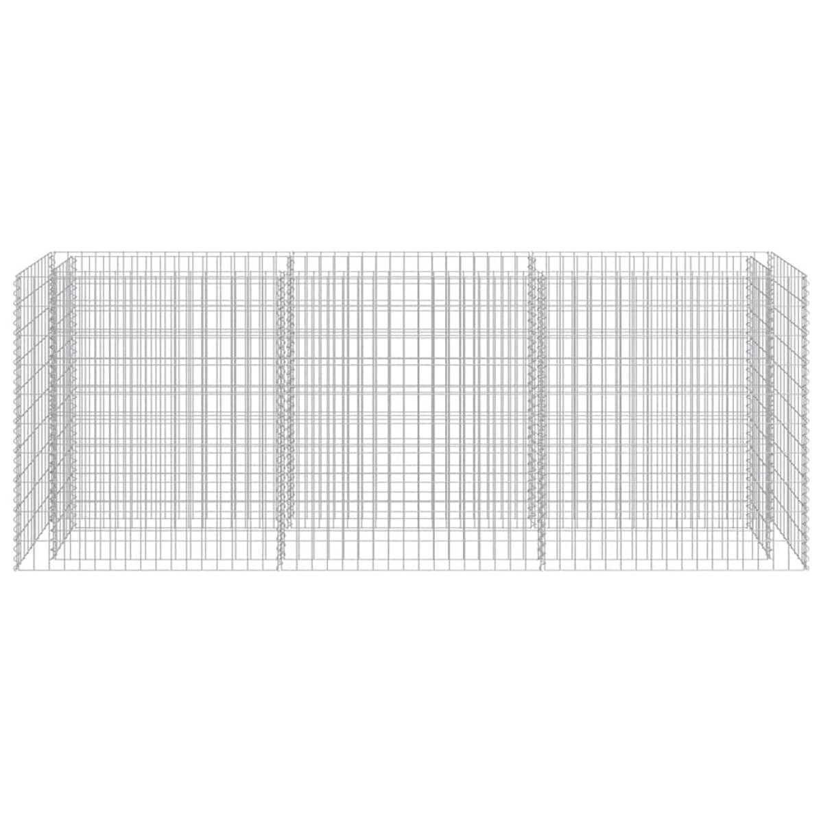 vidaXL Συρματοκιβώτιο-Γλάστρα Υπερυψωμένη 270x50x100 εκ. Γαλβ. Χάλυβας