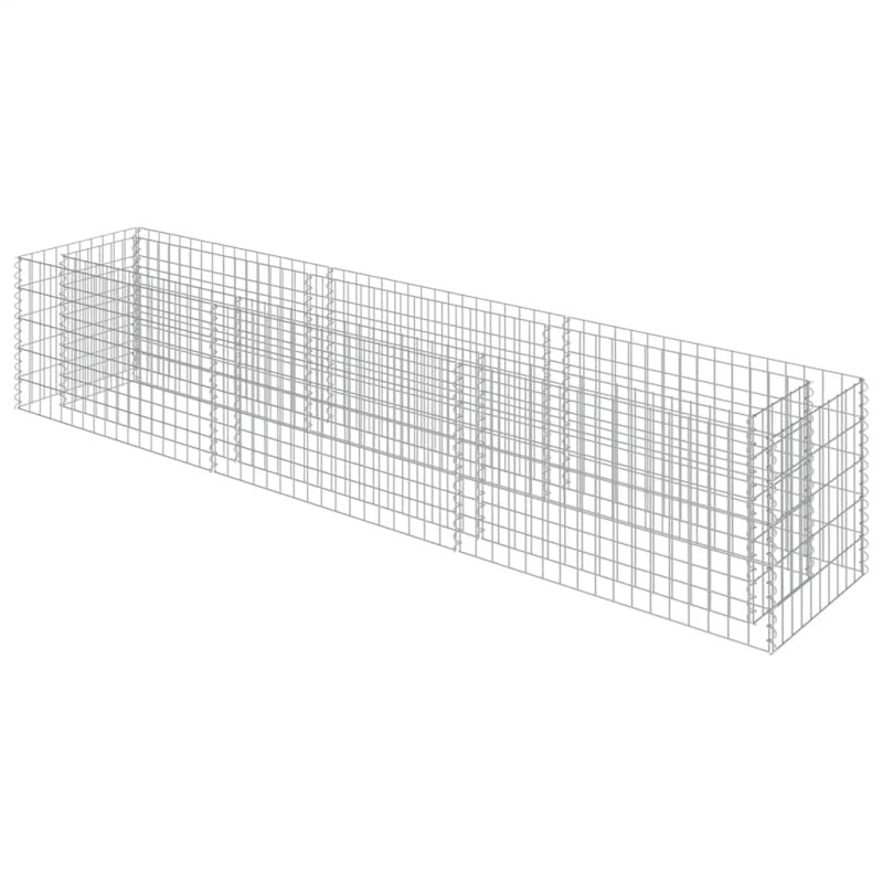 vidaXL Συρματοκιβώτιο-Γλάστρα Υπερυψωμένη 270x50x50 εκ. Γαλβ. Χάλυβας