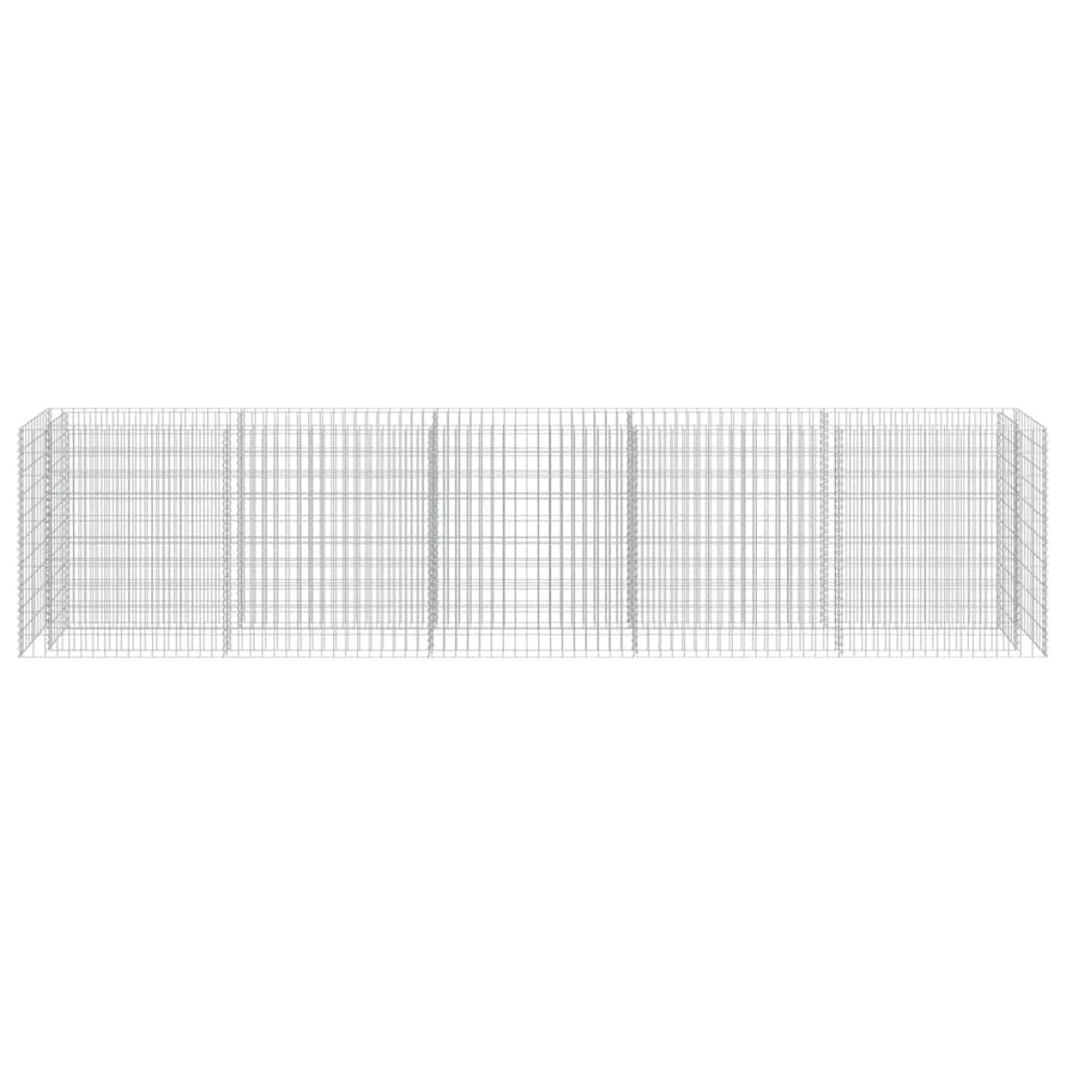 vidaXL Συρματοκιβώτιο-Γλάστρα Υπερυψωμένη 450x50x100 εκ. Γαλβ. Χάλυβας