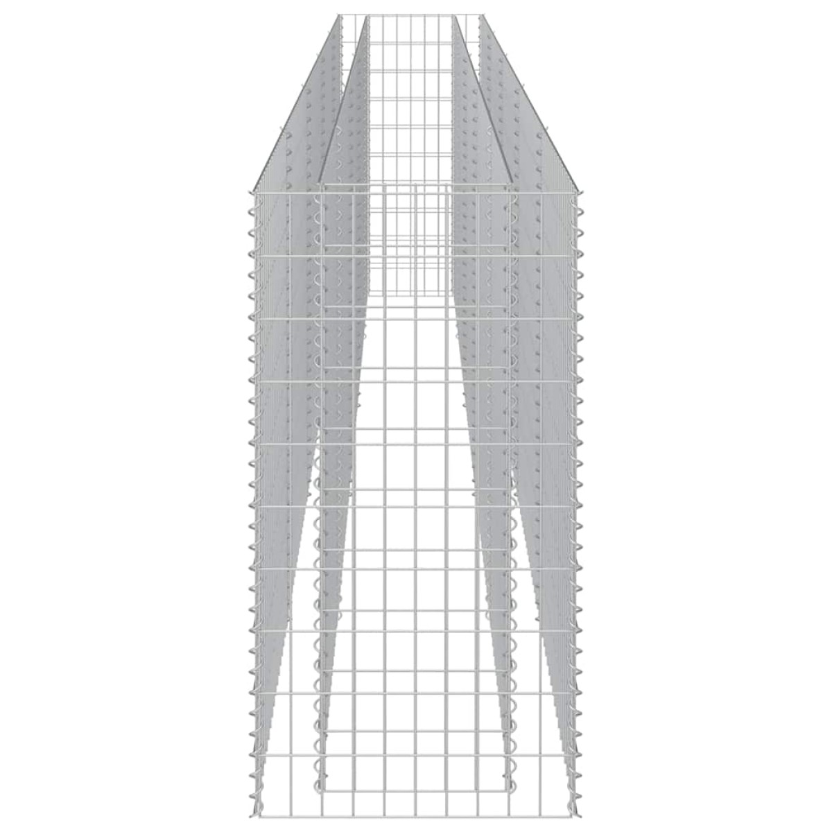 vidaXL Συρματοκιβώτιο-Γλάστρα Υπερυψωμένη 450x50x100 εκ. Γαλβ. Χάλυβας