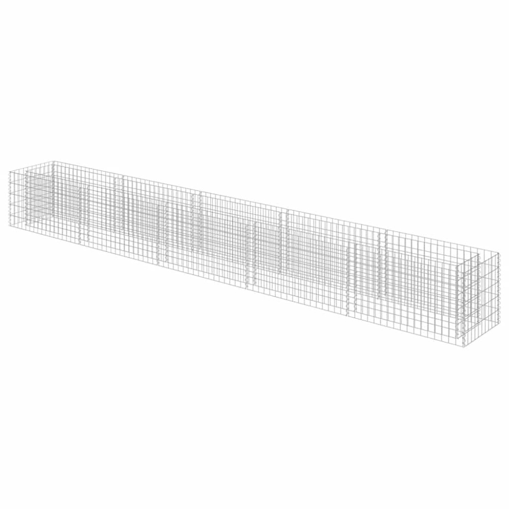 vidaXL Συρματοκιβώτιο-Γλάστρα Υπερυψωμένη 450x50x50 εκ. Γαλβ. Χάλυβας