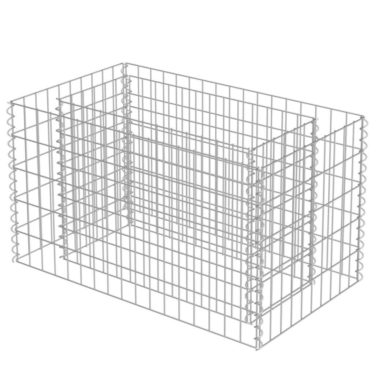 vidaXL Συρματοκιβώτιο-Γλάστρα Υπερυψωμένη 90x50x50 εκ. Γαλβ. Χάλυβας
