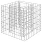 vidaXL Συρματοκιβώτιο-Γλάστρα Υπερυψωμένη 50x50x50 εκ. Γαλβ. Χάλυβας
