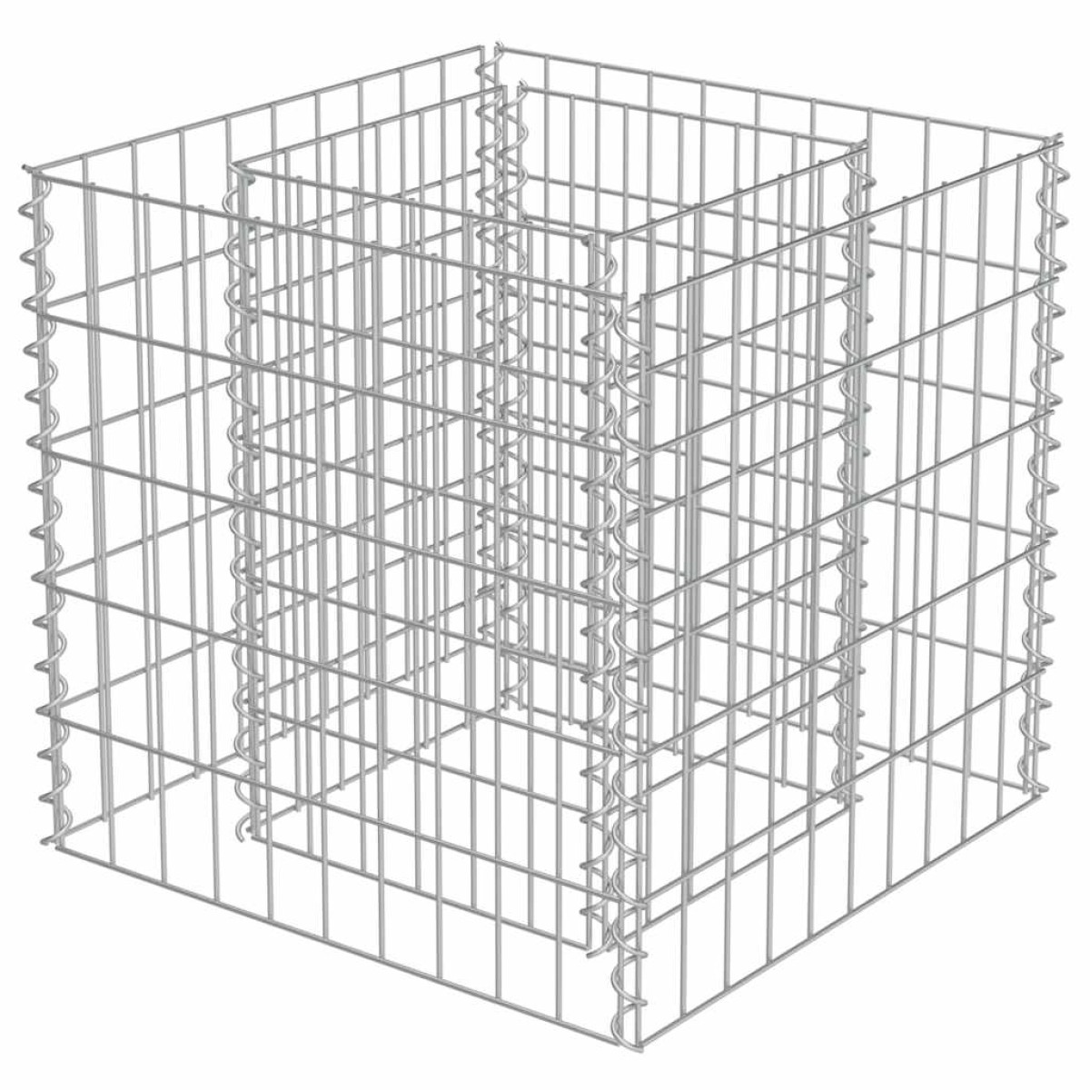 vidaXL Συρματοκιβώτιο-Γλάστρα Υπερυψωμένη 50x50x50 εκ. Γαλβ. Χάλυβας