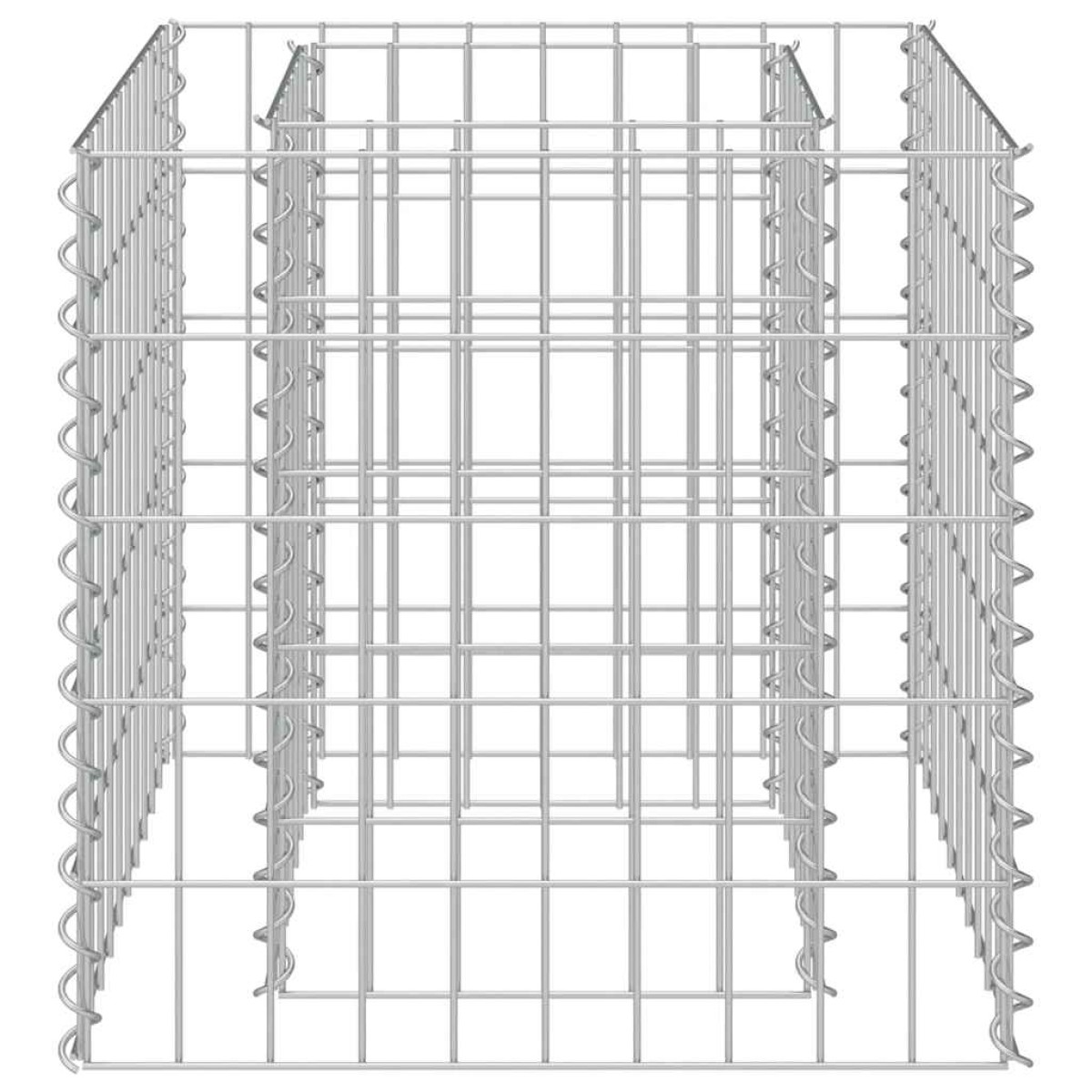 vidaXL Συρματοκιβώτιο-Γλάστρα Υπερυψωμένη 50x50x50 εκ. Γαλβ. Χάλυβας