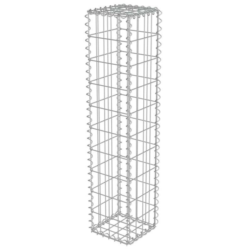 vidaXL Συρματοκιβώτιο Τοίχος 20x20x100 εκ. Γαλβαν.Χάλυβας + Καλύμματα
