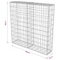 vidaXL Συρματοκιβώτιο Τοίχος 100x20x100 εκ. Γαλβαν.Χάλυβας + Καλύμματα